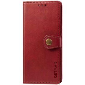 Кожаный чехол-книжка GETMAN Gallant (PU) для Xiaomi Redmi 10C Красный