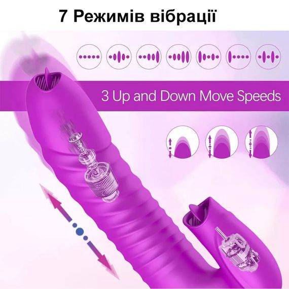 Подвійний вібратор з телескопічними рухами та підігрівом (USB, рожевий) | Зображення 8