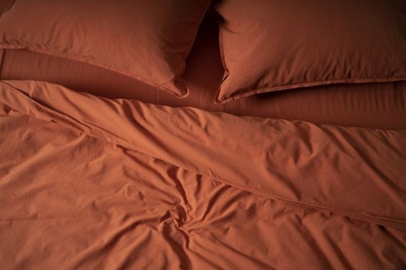 Комплект постільної білизни SoundSleep Stonewash Adriatic Orange євро цегляний (92670587) | Зображення 6