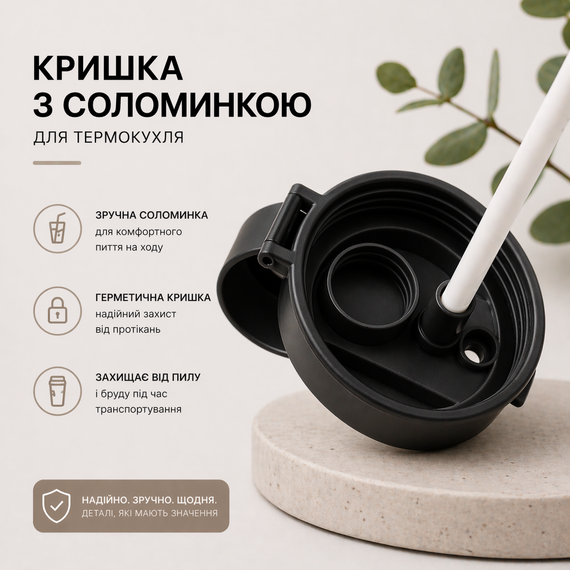Термокухоль 650 мл із соломинкою та чайним інфузором,Чорний "JUST TO BE DIFFERENT" —  без BPA, антиковзкий | Зображення 4