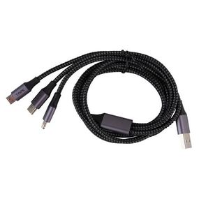 TOPK 3 в 1 USB - Micro USB/Apple/Type C/ 3A (Grey)