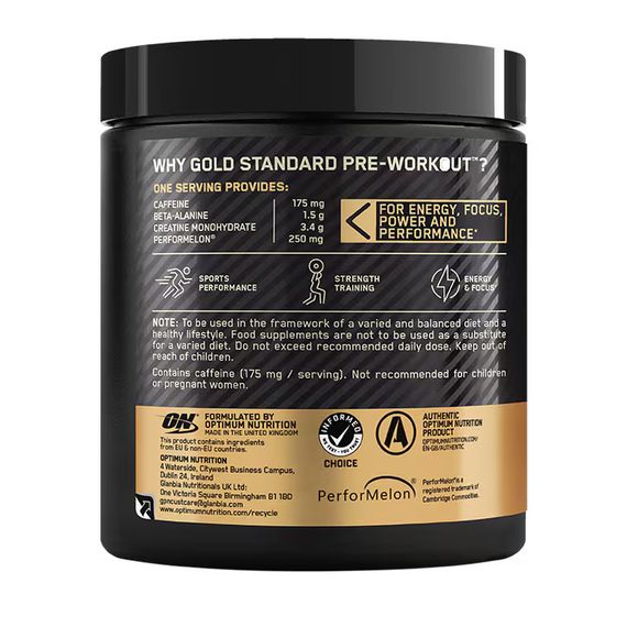 Предтренировочный комплекс Optimum Nutrition Pre Workout 330 g (Kiwi) EU | Зображення 1