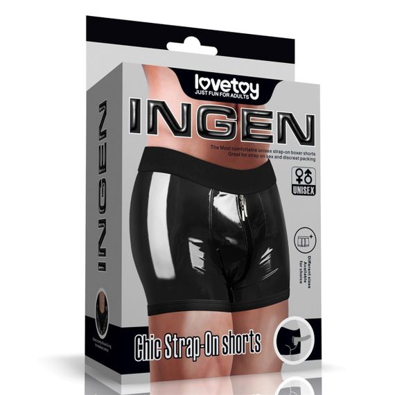 Труси для страпону Chic Strap-On shorts (28 - 31 inch waist) Black Sex Aura