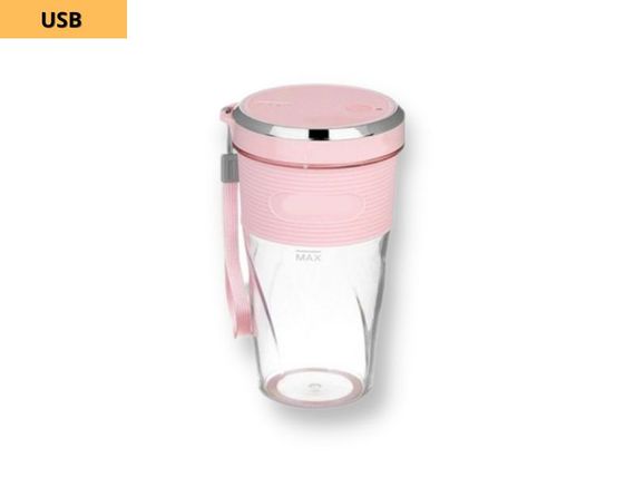 Блендер-шейкер портативний USB смузі мейкер XPRO KJ2087 рожевий (40978-KJ2087 Pink) | Зображення 1