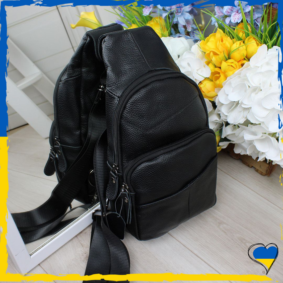 Сумка через плече чоловіча з натуральної шкіри. Джокер чоловічий. Чоловічий слінг з натуральної шкіри