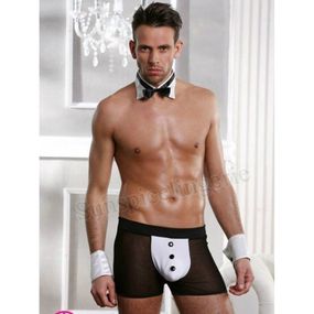 Чоловічий ігровий костюм Sunspice Сексуальний Офіціант, чорний-білий, O/S Sex Aura