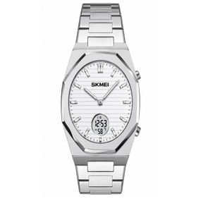 Чоловічий наручний годинник Skmei 2703SISI Silver-Silver у сріблястому кольорі