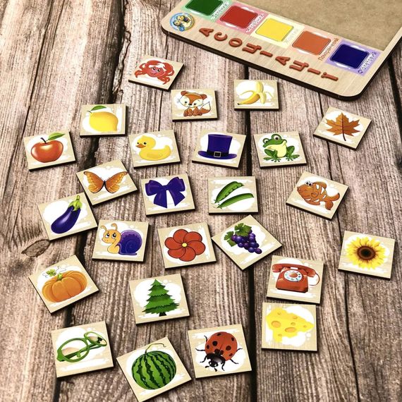 Деревянный пазл-вкладыш "Ассоциации: цвета-2" Ubumblebees (ПСД095) PSD095, 25 плашек | Зображення 1