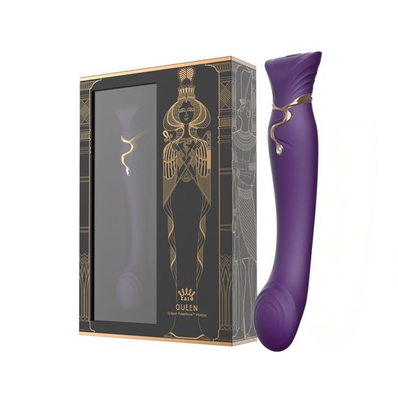 Смартвибратор Zalo — Queen Twilight Purple, пульсирующая жемчужина, кристалл Swarovski | Зображення 6