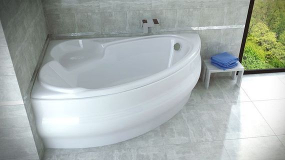 Ванна акрилова асиметрична Wenus 170x110 L з ніжками і панеллю ( А0051012 )