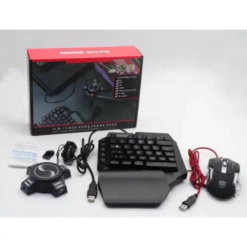 Набір з клавіатурою мишкою та конвертером Ігровий для консолей Combo Gaming Клавіатура Миша Хаб Mix Pro | Зображення 1
