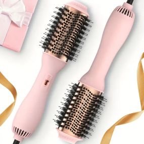 Овальний фен-гребінець 1000W (4-в-1: випрямлення та завивка)