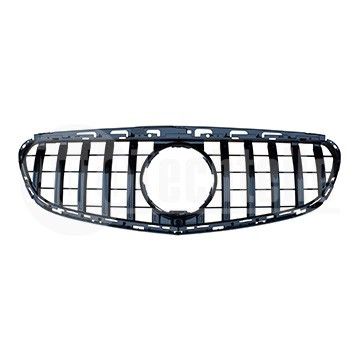 Решетка радиатора Mercedes Benz W212 13-15 (глянц. чёрная) GTR, AutoTechteile, 140 8819, 110 8809