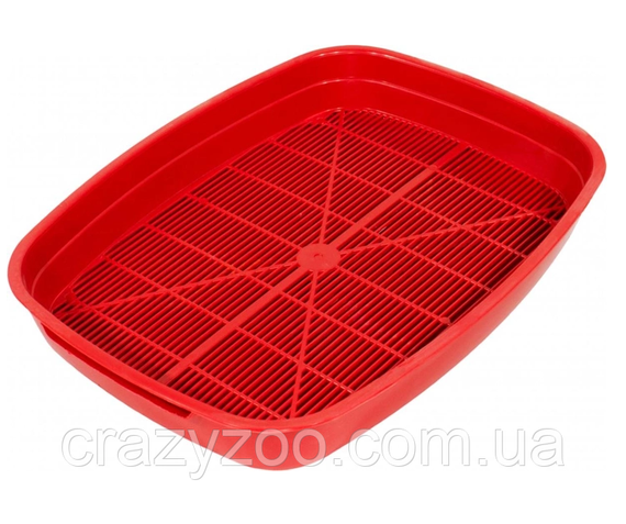 Туалет для котов с сеткой черри 37x27x6 см 61373 | Зображення 1