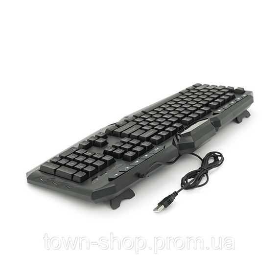 Клавиатура с подсветкой USB JEDEL K504, длина кабеля 170см, (Eng/Укр/Рус), (483х188х35 мм) Black, 104к, Q20 | Зображення 3