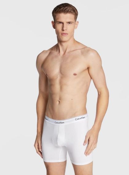 Набір чоловічих анатомічних трусів боксерів подовжений фасон Calvin Klein men boxer 3 шт в наборі. | Зображення 3