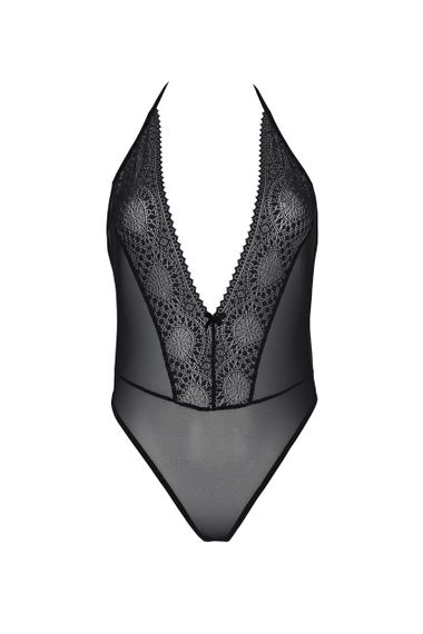 Боди Passion DROSERA BODY black, L/XL, высокие вырезы, верх на завязках Sex Aura | Зображення 2