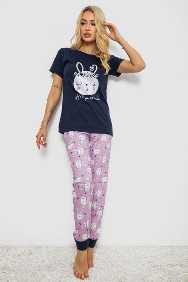 Пижама женская с принтом, цвет синий, 243R15664