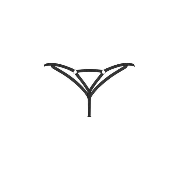 Трусики Obsessive Euridia thong XS/S, Чорний, M/L | Зображення 3