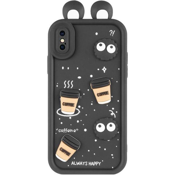 Чехол TPU Toys Case with Ears для Apple iPhone X / XS (5.8") Black | Зображення 1