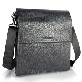 Чоловічий шкіряний месенджер 23х26х6, сумка планшет через плече BEXHILL TD-18621 чорний