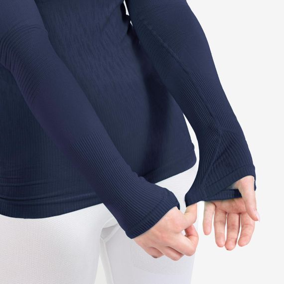 Термофутболка з довгими рукавами Keepdry для дорослих темно-синя - 2XL. | Зображення 4