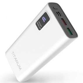 Повербанк зі швидкою зарядкою TITANUM TPB-727S-W 20000mAh 22.5W Li-Pol Type-C White