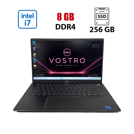 Ноутбук Б-класс Dell Vostro 5402 / 14.6" (1920x1200) IPS / Intel Core i7-1165G7 (4 (8) ядра по 2.8 - 4.7 GHz) / 8 GB DDR4 / 256 GB SSD / Intel UHD Graphics / WebCam б/у
