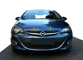 Накладки на передню решітку (нерж) для Opel Astra J 2010-2024 рр