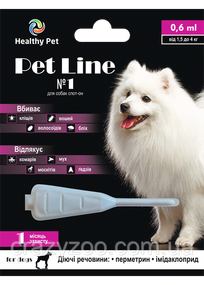 Капли против внешних паразитов для собак Healthy Pet Line №1 от 1.5 до 4 кг 209150