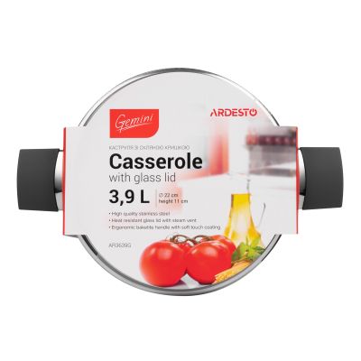 Каструля Ardesto Gemini з бакелітовими ручками 3,9 л (AR3639G) | Зображення 3