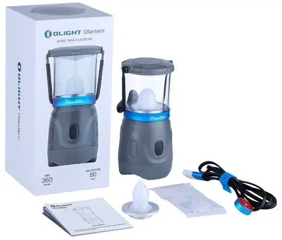 Ліхтар кемпінговий Olight Olantern Grey. Дві насадки в комплекті | Зображення 8
