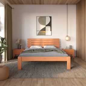 Полуторне дерев'яне ліжко Mebigrand Техас Яблуня 120х190 см (MBG-9711)