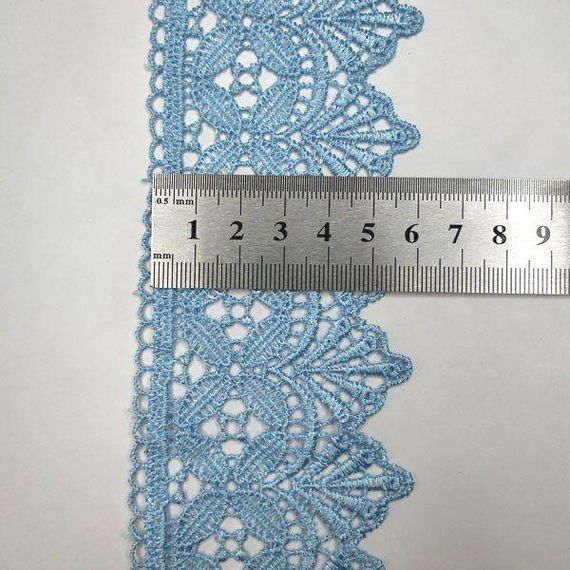 Мереживо макраме  6CM (20 м) колір-синій (28-Y10494-7) | Зображення 3