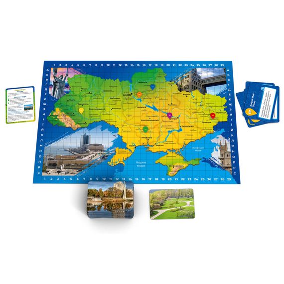 Настольная игра "Угадай локацию: Украина" R098UA 72 карты, карта Украины | Зображення 2