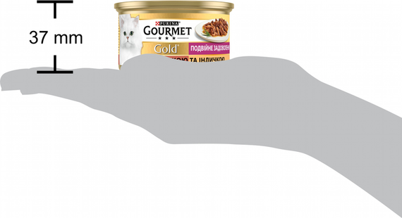 Вологий корм Purina GOURMET GOLD для дорослих котів, качка та індичка 85г | Зображення 3