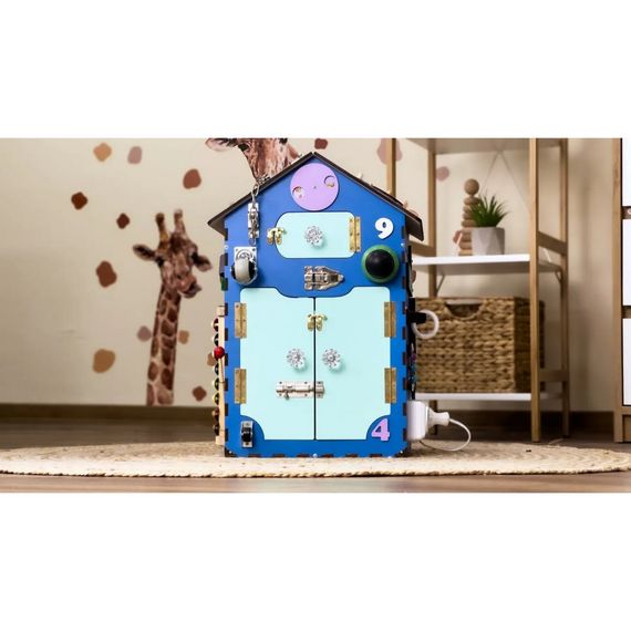 Развивающая игрушка Бизикуб "Дом" TG200222 голубой, 55х30х30 см | Зображення 1