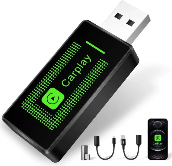 Беспроводной адаптер CarPlay Lyssiefeel USB-C для iPhone iOS 10+ (авто с 2016 года, Plug & Play)