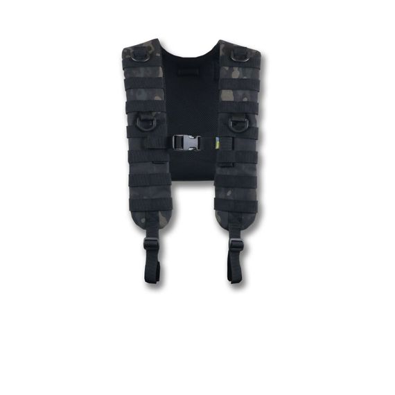 Ремені плечові (лямки) м'які для тактичних поясів РПС чорний мультикам | Зображення 5