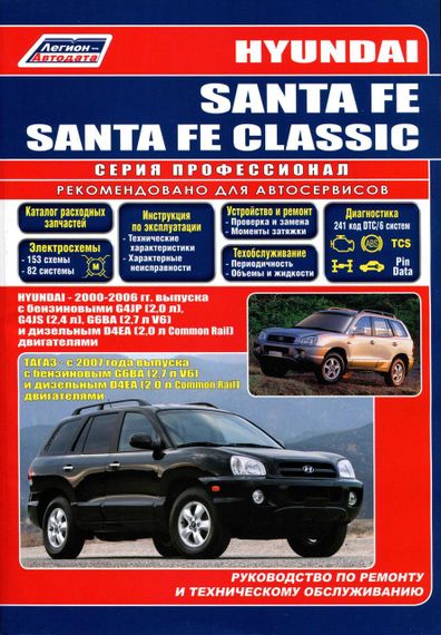 Hyundai Santa Fe с 2000 г.. Посібник з ремонту й експлуатації.