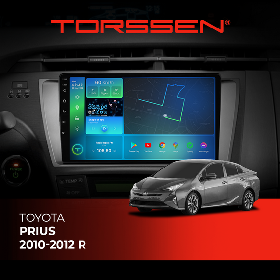Штатна магнітола Torssen Toyota Prius 10-12 R F9464 4G Carplay DSP