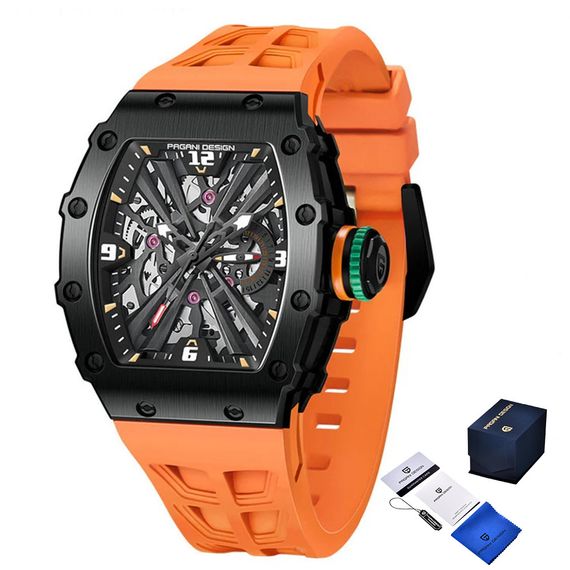 Годинник P2agani Design PD-1738 Black-Orange