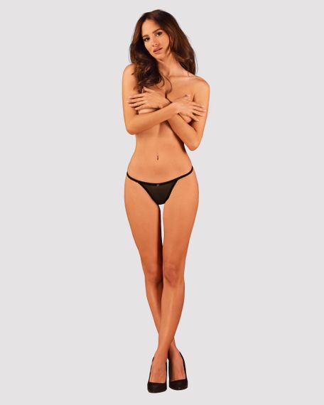 Стрінги Obsessive Celia Noir Чорні XL/2XL | Зображення 2