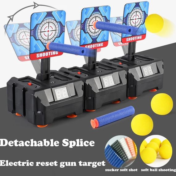 Дитяча Автоматична Мішень Іграшкова Електронна з Автоповерненням Мішені та Таблом зі Звуковими Ефектами | Зображення 3