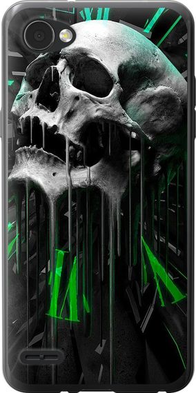 Чехол на LG Q6 Череп-часы "4100u-1094-17620"