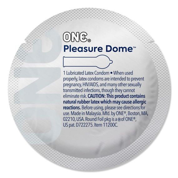 Набір презервативів ONE Pleasure Dome, 100 шт, гладенькі, з розширеною головкою, паковання-тубус | Зображення 1