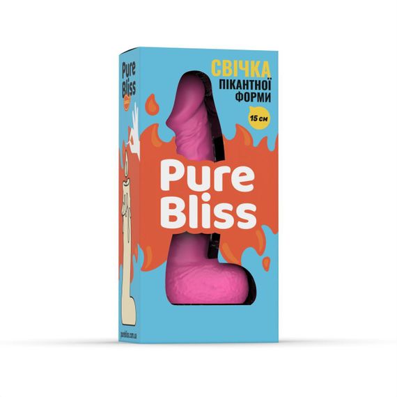 Свеча в виде члена Pure Bliss MINI Pink 15 см Sex Aura | Зображення 6