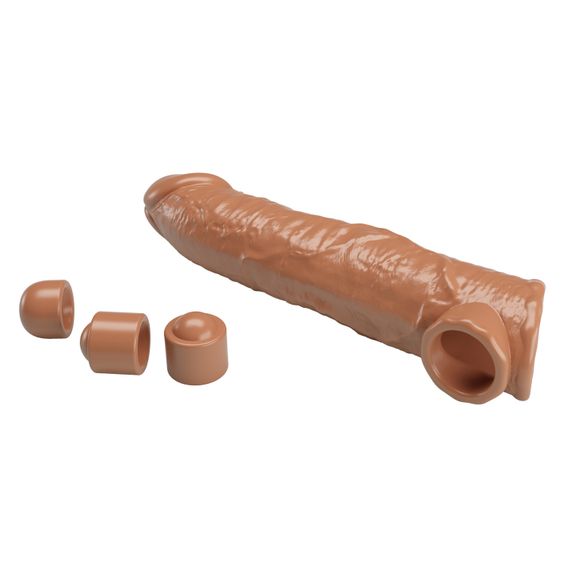 Подовжуюча насадка на член - Pretty Love Extension Penis Sleeve Latin, 26 см | Зображення 4