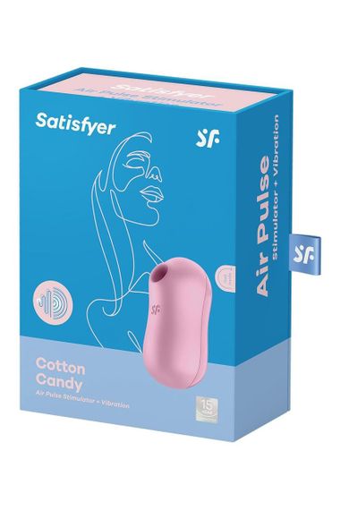 Вакуумний стимулятор із вібрацією Satisfyer Cotton Candy, Фіолетовий | Зображення 6