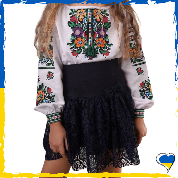 Юбка детская. Юбка для девочки. Темно-синяя 116-140